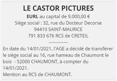 exemple annonce legale transfert siège social 1